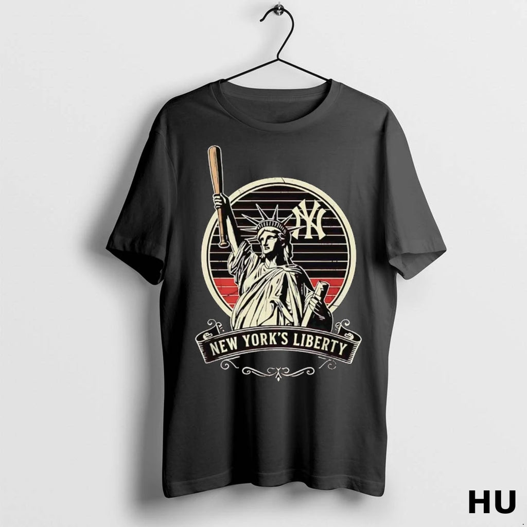 Officials Statue Of Liberty New Yorks Liberty Yankees T Shirt