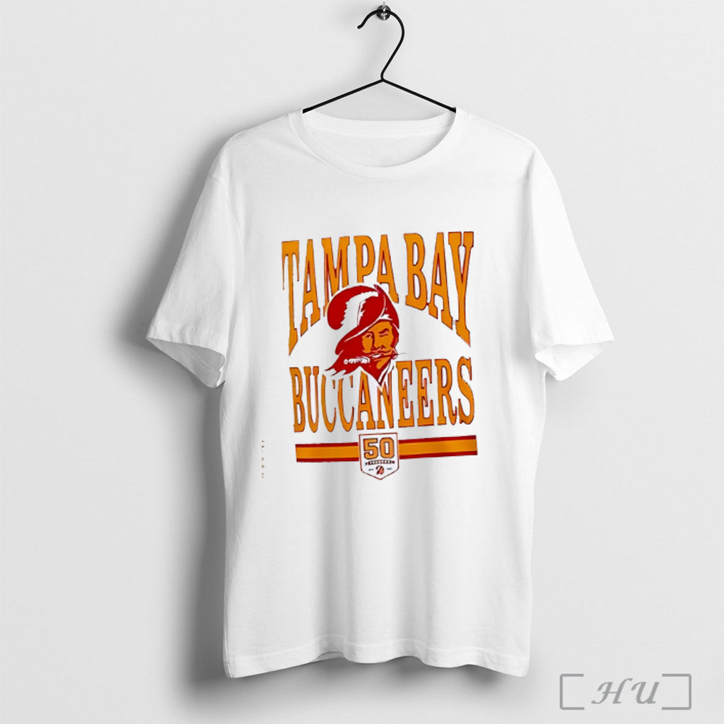 Officials Tampa Bay Buccaneers 50th Season Essential 2025 White T Shirt