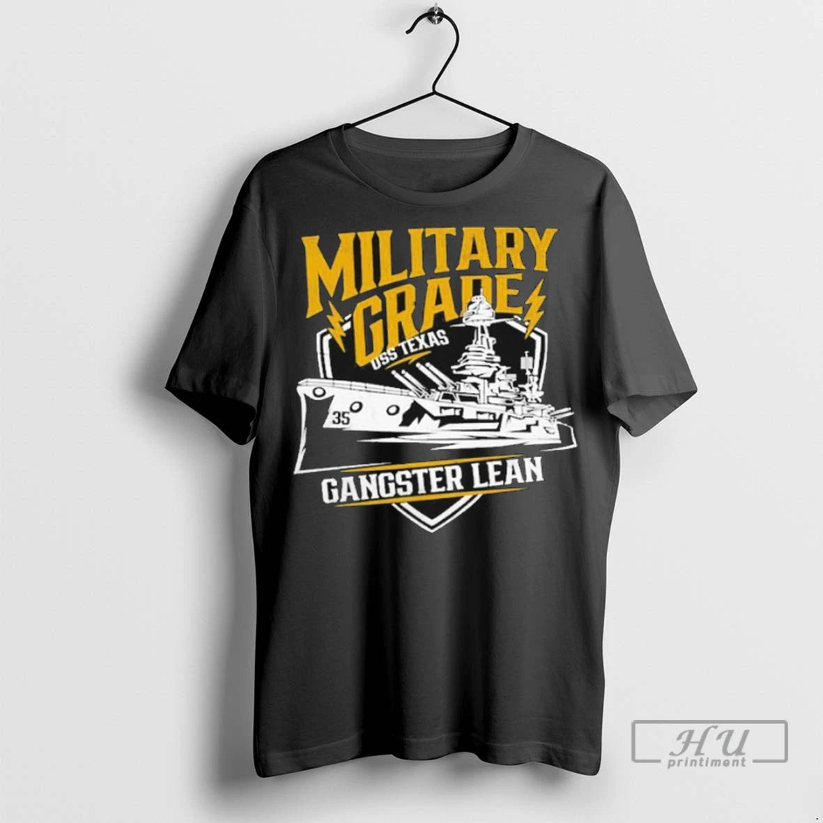 Officials The Fat Electrician Military Grade Uss Texas Gangster Lean T Shirt