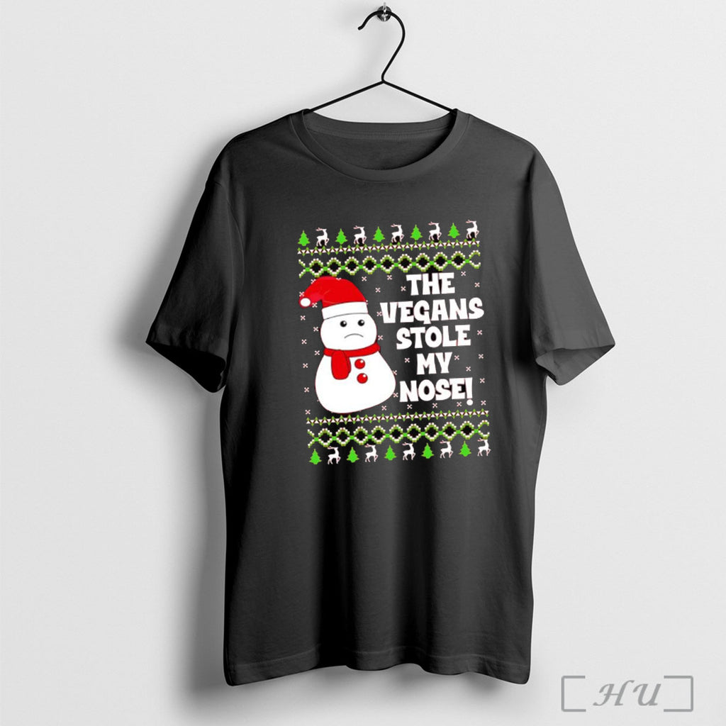 Officials The Vegans Stole My Nose Funny Christmas T Shirt