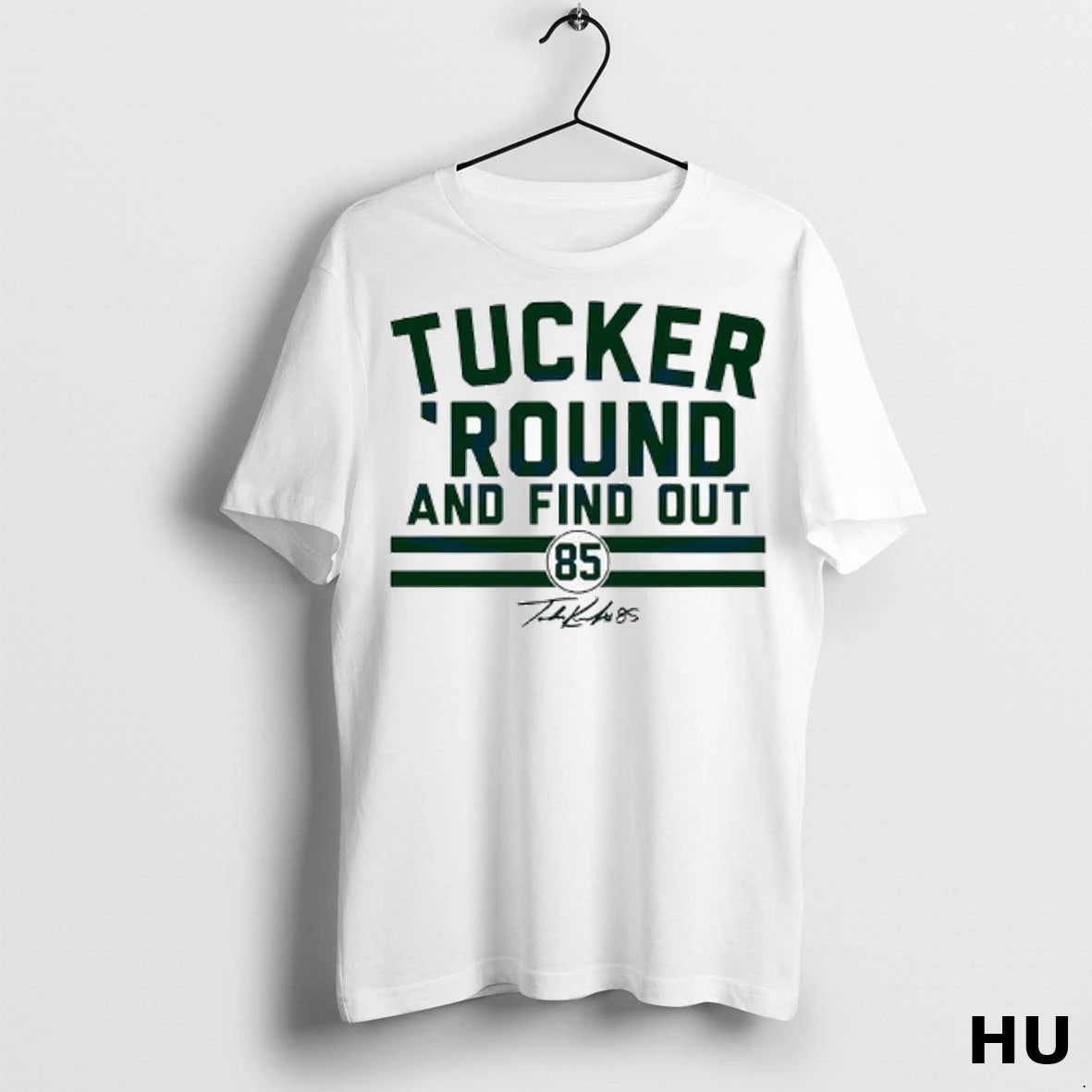 Officials Tucker Kraft Tucker Round And Find Out Number 85 Signature Ladies T Shirt
