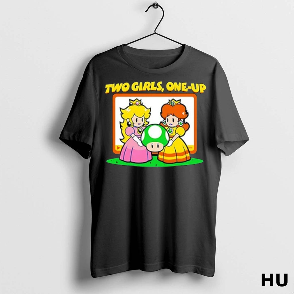 Officials Two Girls One Up Game Parody T Shirt