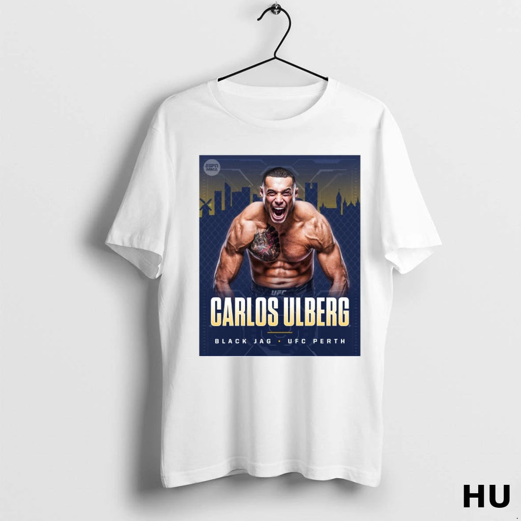 Officials Ufc Perth Carlos Ulberg Black Jag Light Heavyweight 2025 1 T Shirt
