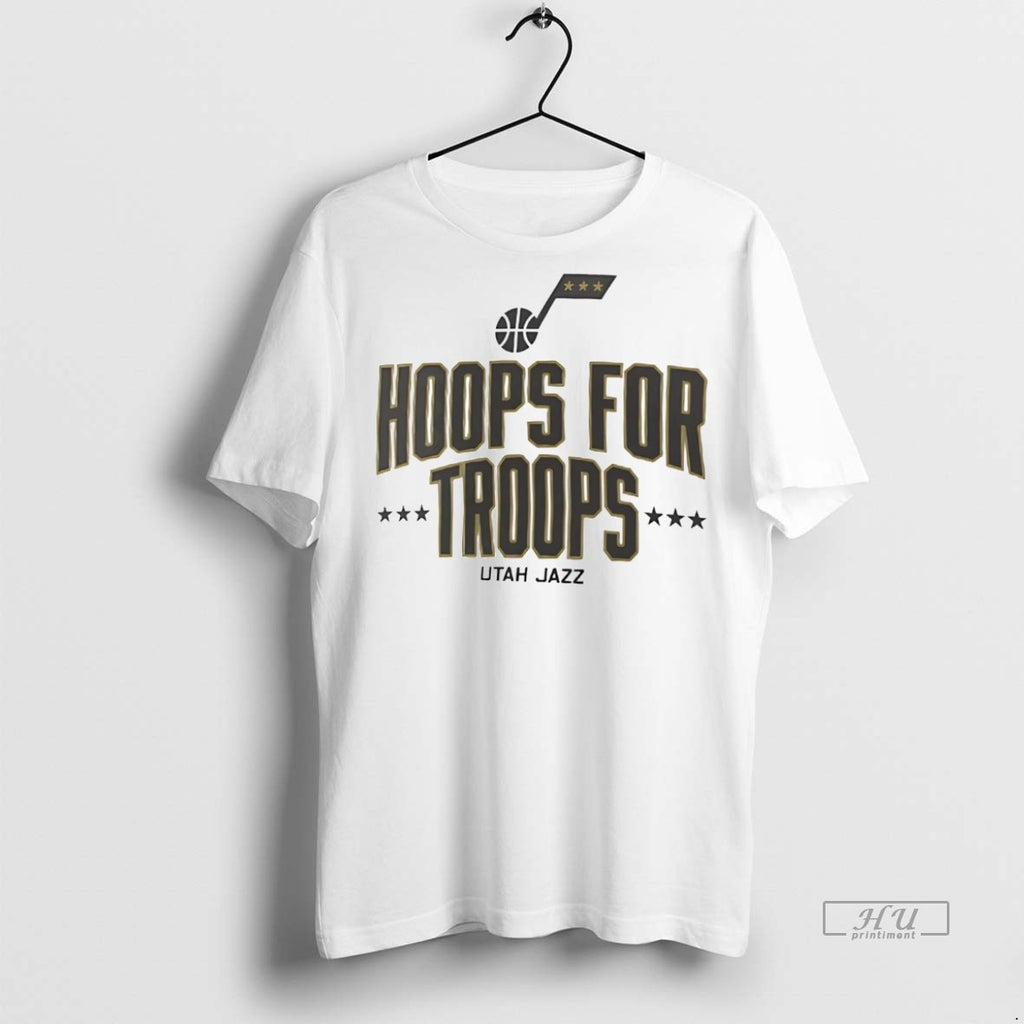 Officials Utah Jazz Hoops For Troops Premium Tee Shirt Sweater