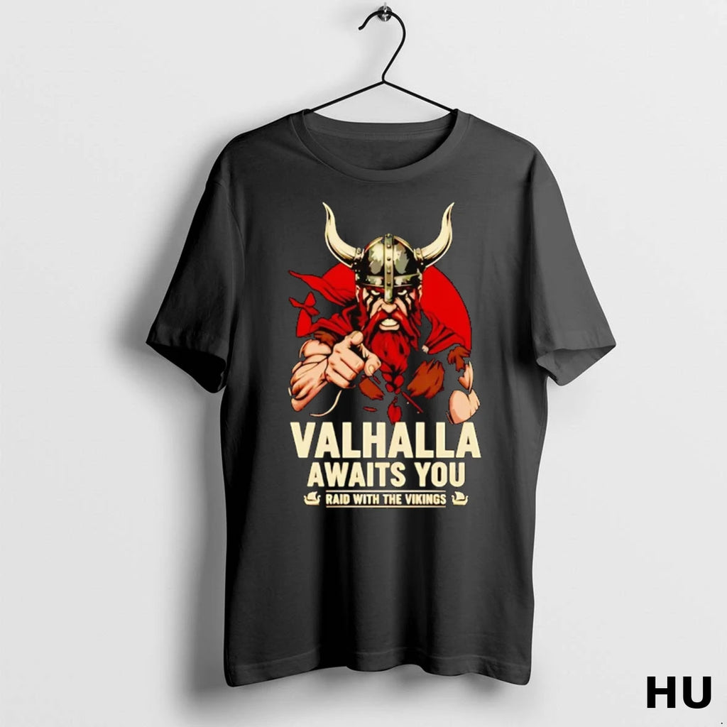 Officials Valhalla Awaits You Raid With The Vikings T Shirt