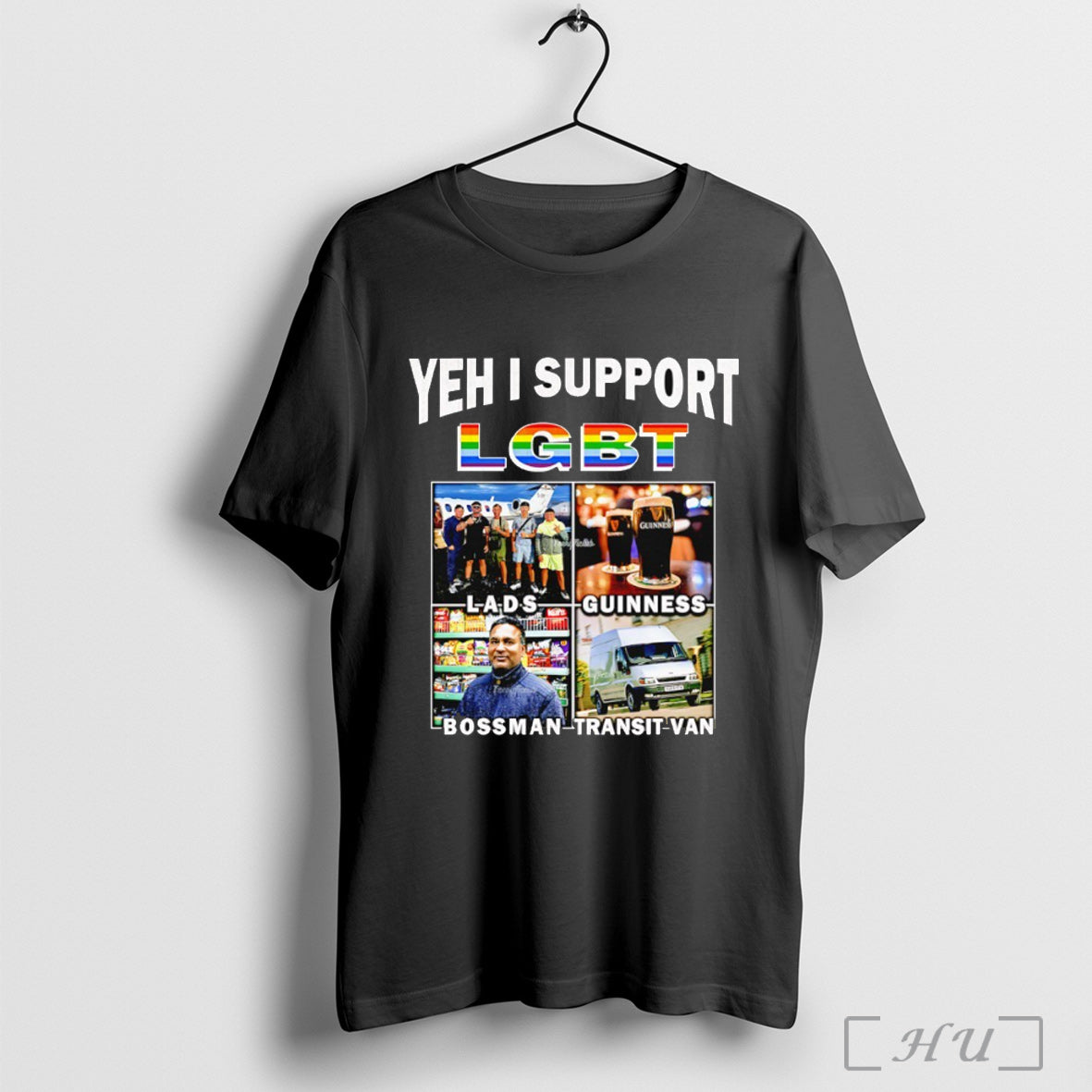 Officials Yeh I Support Lgbt Lads Guinness Bossman Transit Van T Shirt