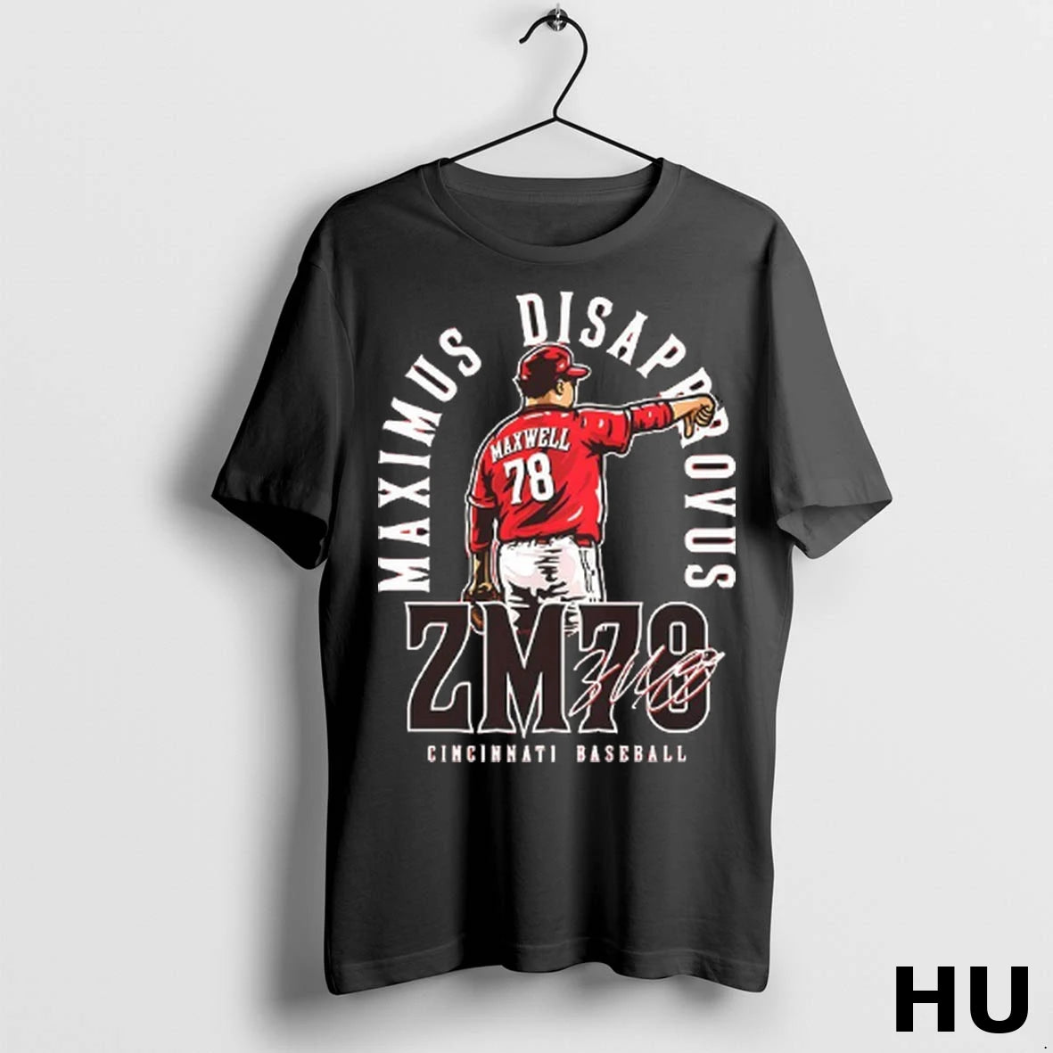 Officials Zm78 Zach Maxwell Disapproval Player Cincinnati Reds Baseball Signature T Shirt