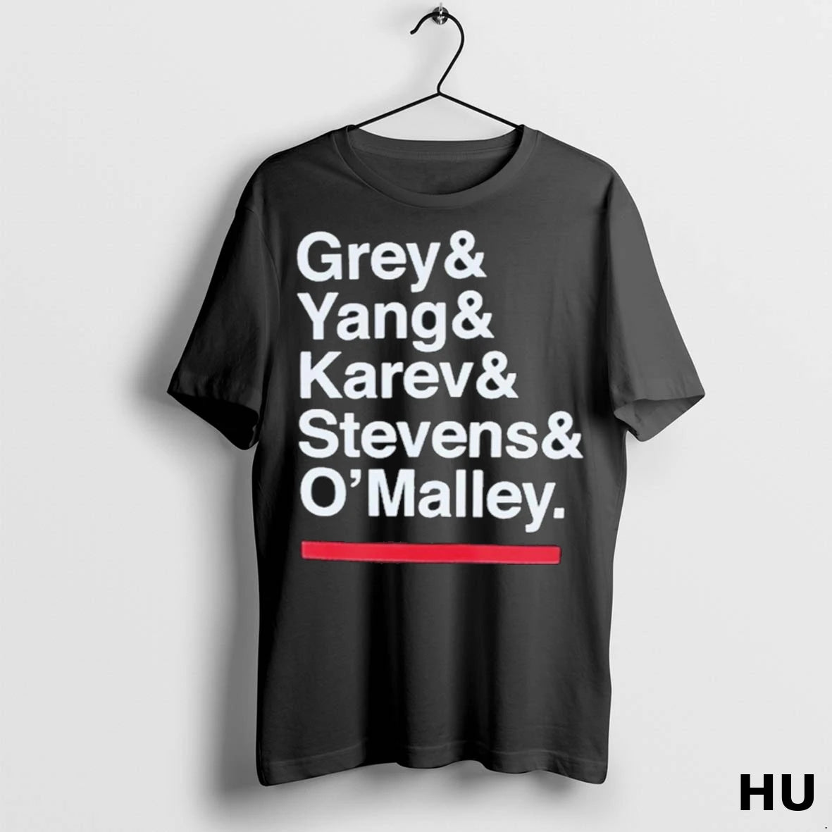 Officials Greys Anatomy Grey Yang Karev Stevens And Omalley Names T Shirt