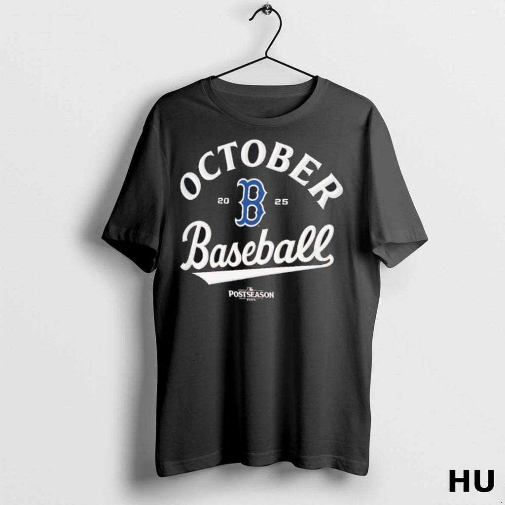 Officials Nfgzg896 Boston Red Sox October Baseball 2025 Mlb Postseason T Shirt