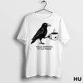 Officials Raven Crow Coffee Hello Darkness My Old Friend Halloween Classic Y86kwk T Shirt
