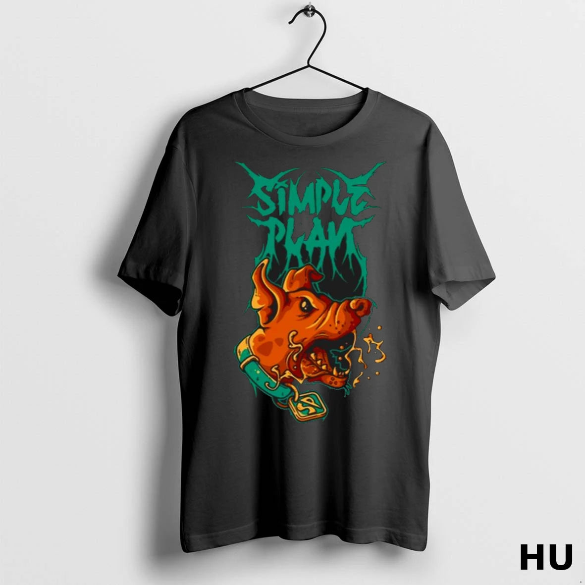 Officials Simple Plan Spooky Metal Logo T Shirt