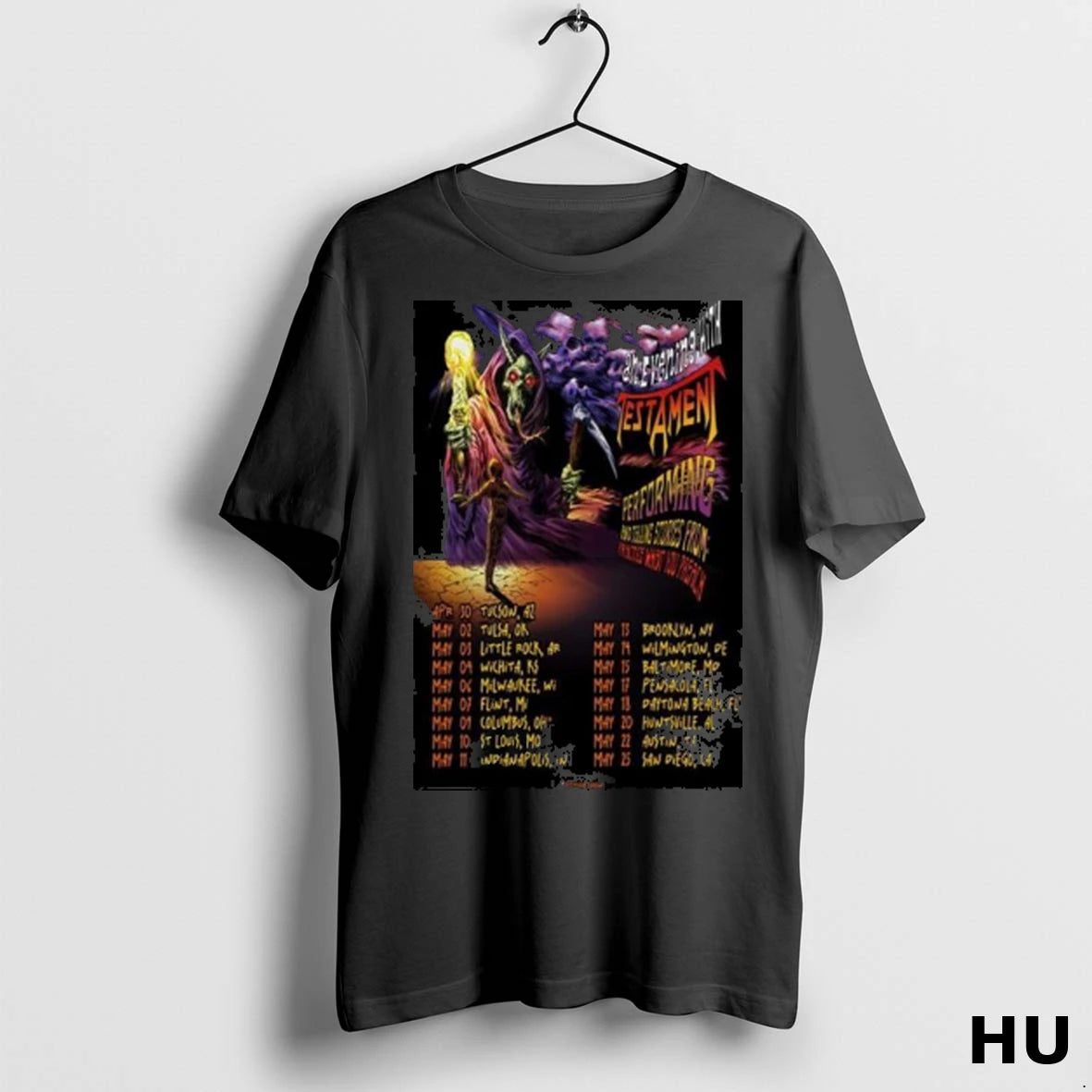 Officials Testament An Evening Practice What You Preach Tour 2025 Classic Raywnz T Shirt