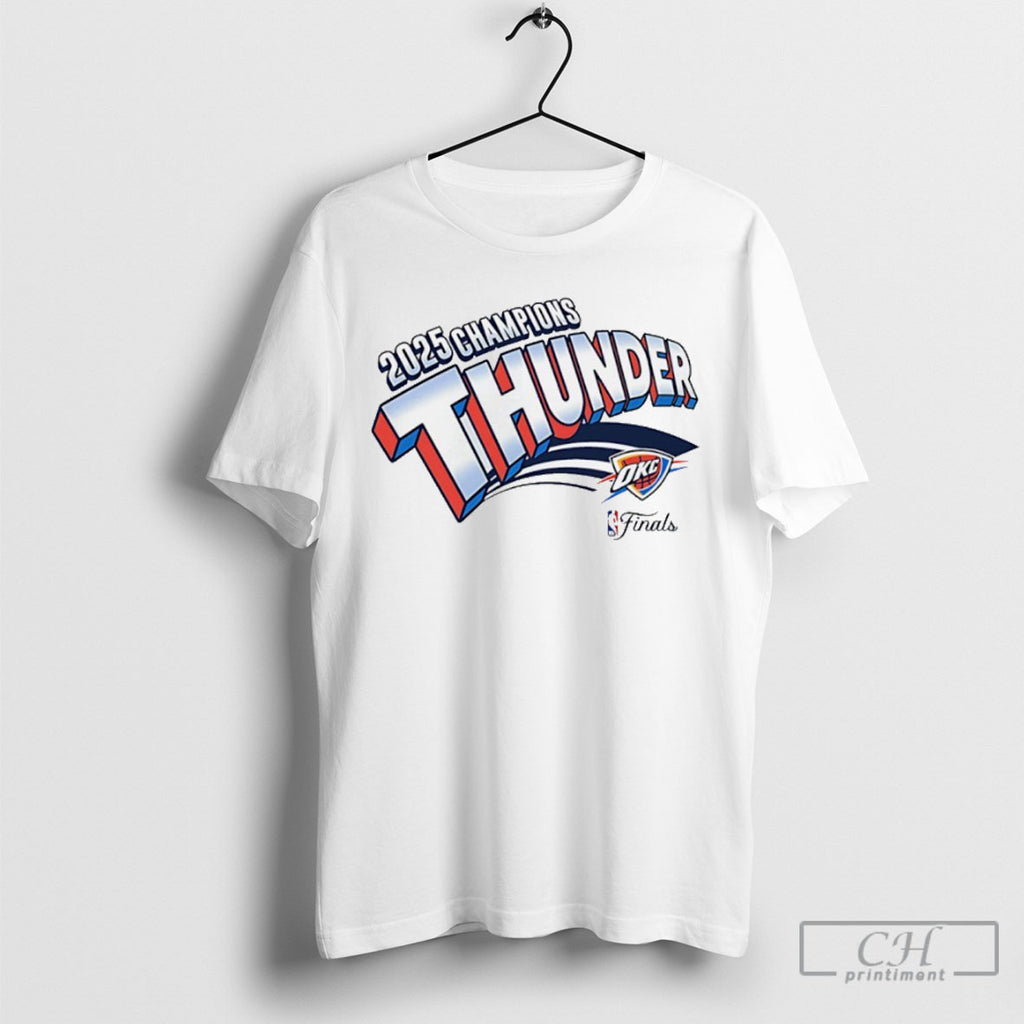 Oklahoma City Thunder 2025 Nba Champions Comic T Shirts