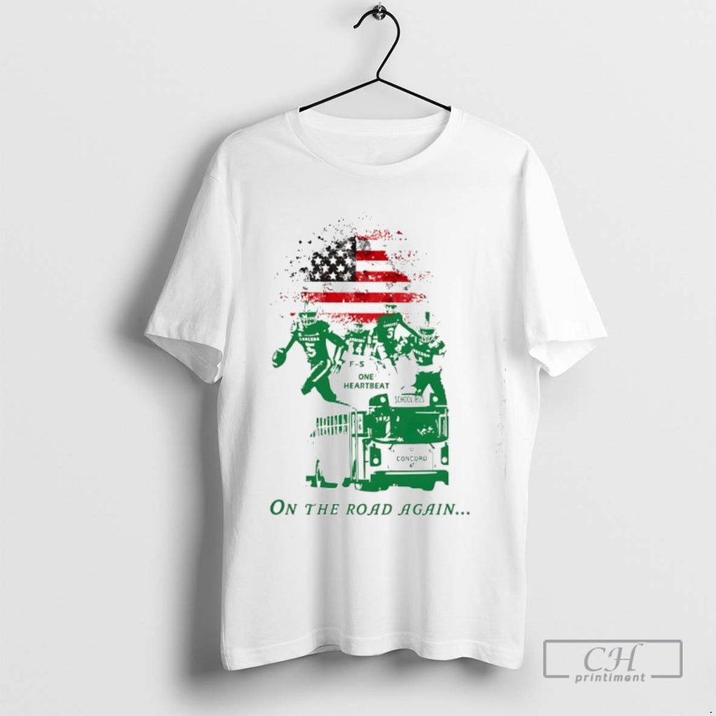 One Heartbeat On The Road Again Concord Football Usa Flag