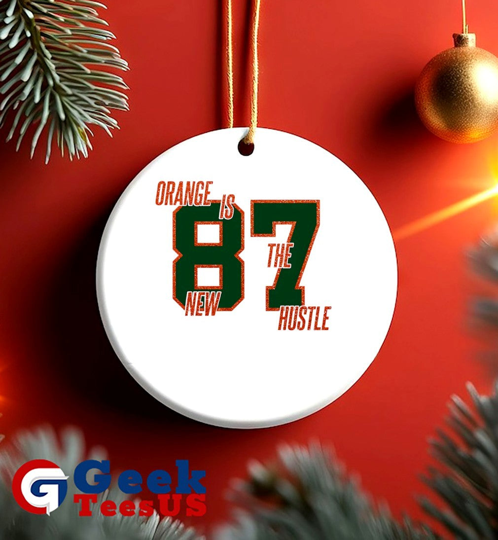 Orange is the new hustle 87 Travis Kelce shirt Unisex , , , Long Sleeve Tee