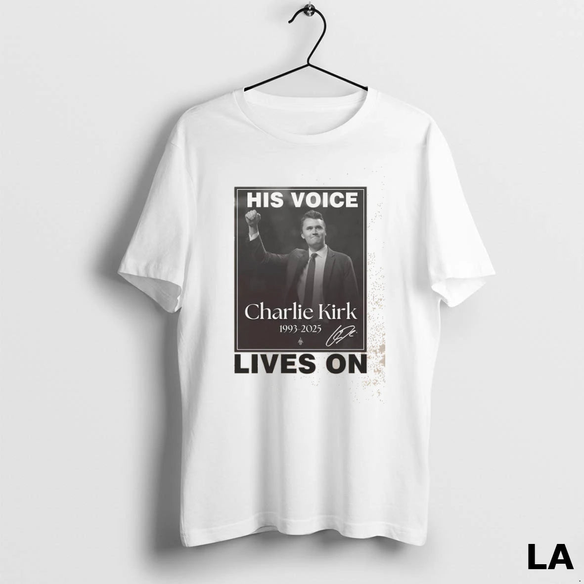 Original Awesome Charlie Kirk His Voice Lives On Memorial Washed