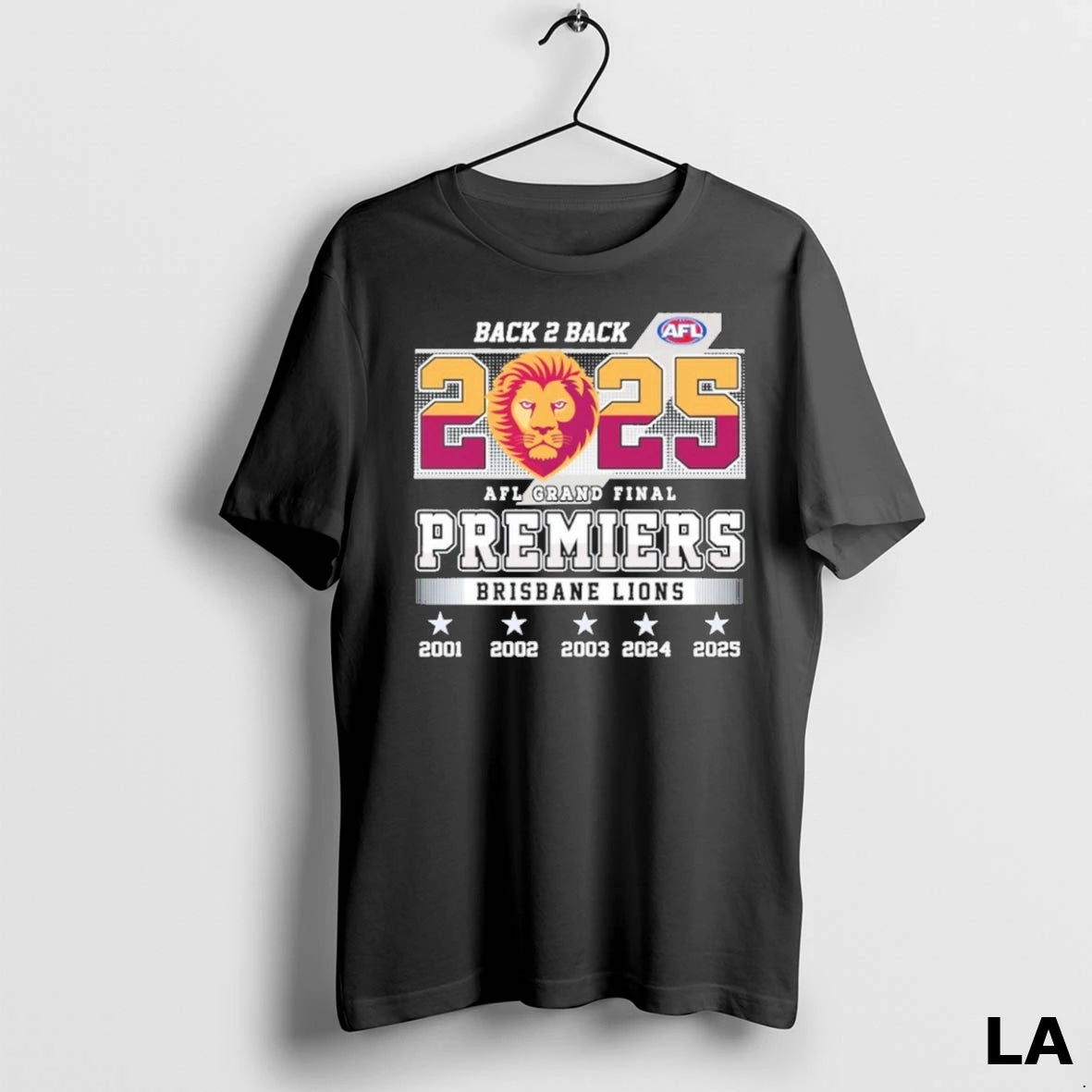 Original Back 2 Back 2025 Brisbane Lions Afl Premiers