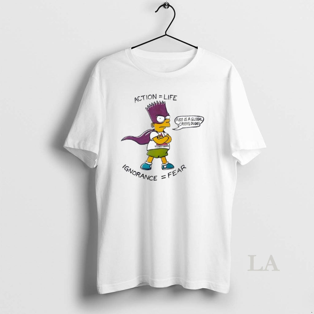 Original Bart Simpson Action Life Ignorance Fear Graphic