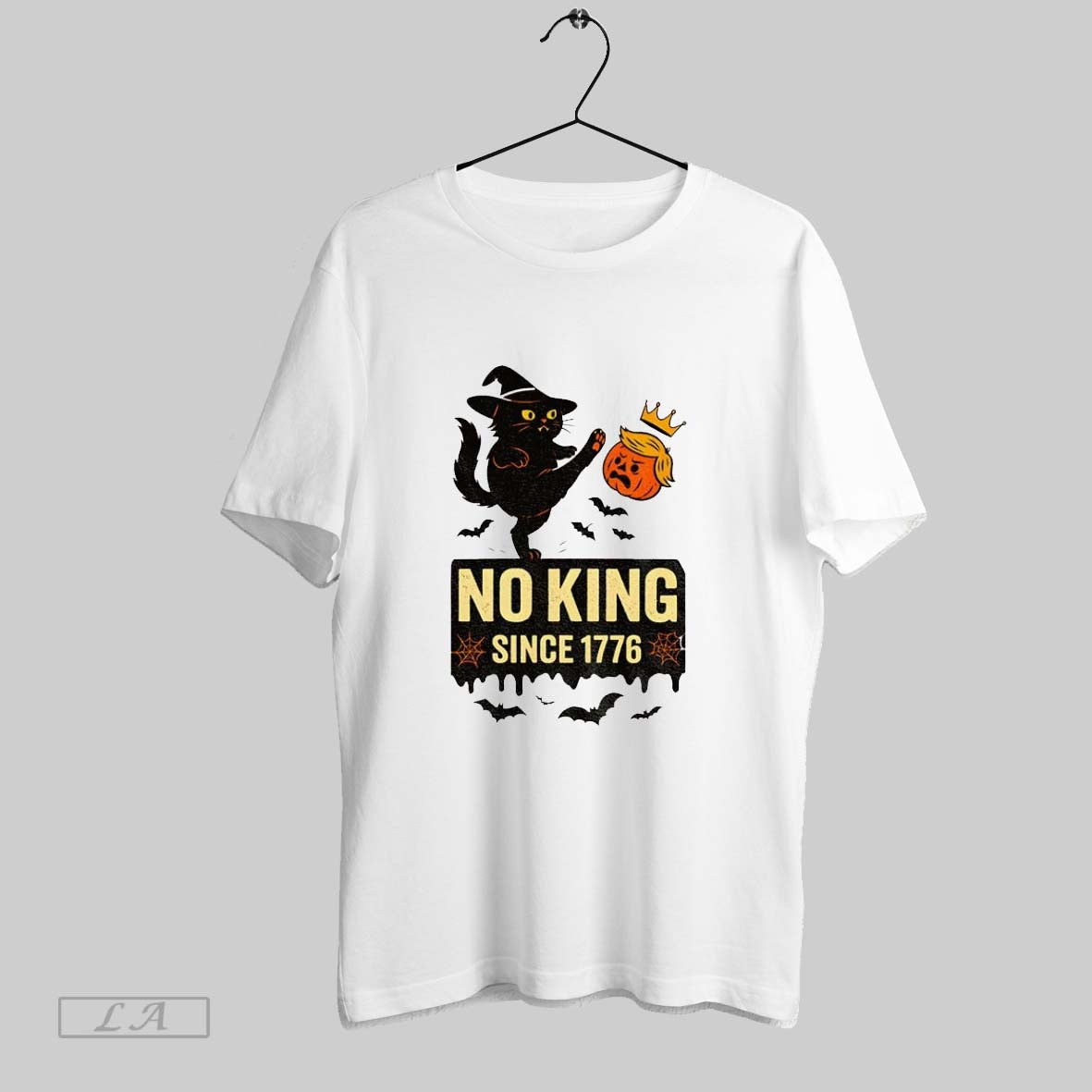 Original Black Cat Halloween No King Since 1776 Protest Subtle Anti Trump