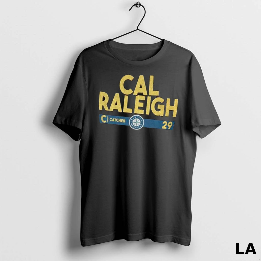 Original Cal Raleigh 29 Seattle Mariners Mlb Baseball Catcher Logo