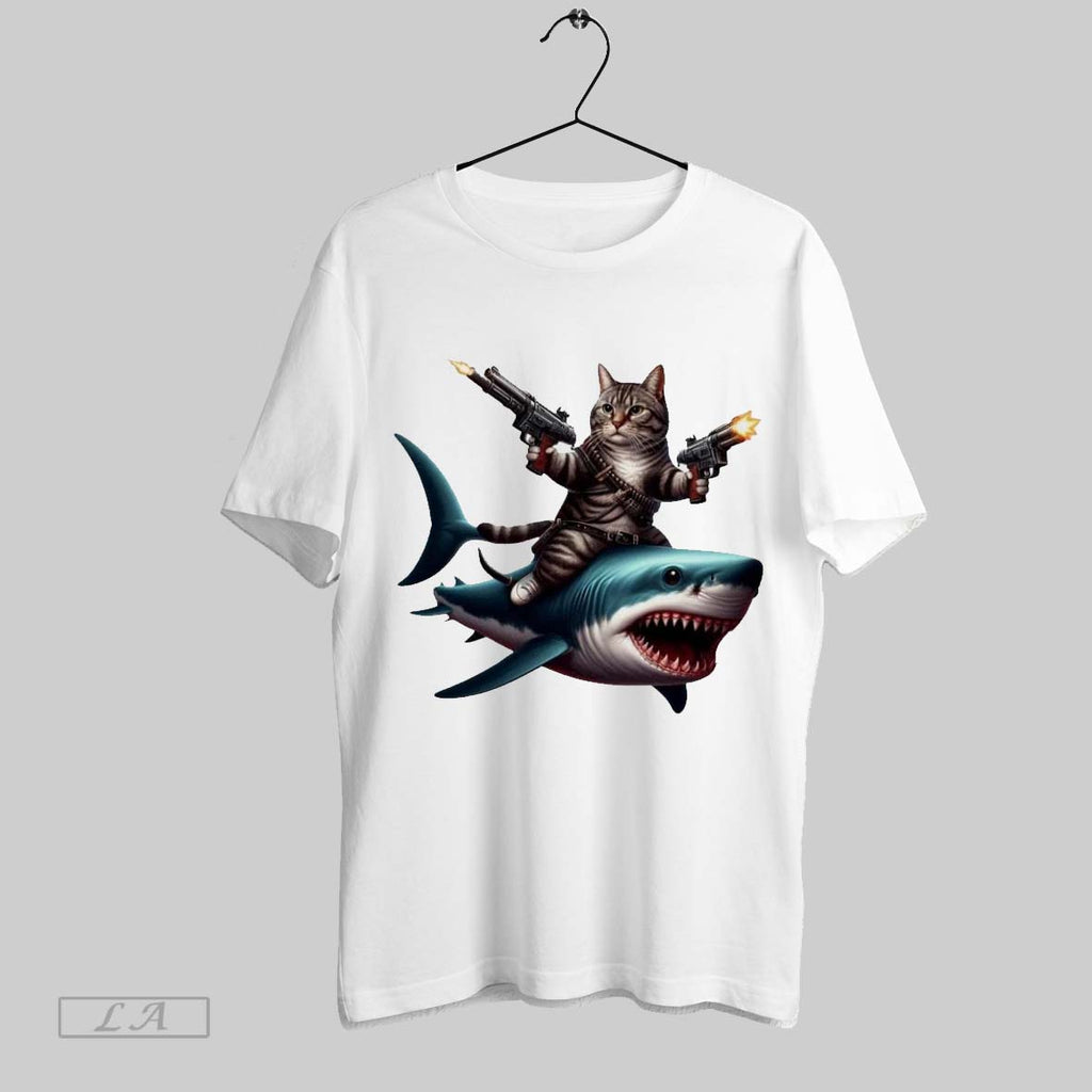 Original Childless Cat Ladies Riding Shark Trumps Nightmare