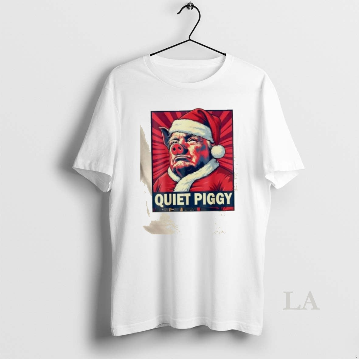 Original Christmas Quiet Piggy Trump Santa Hat
