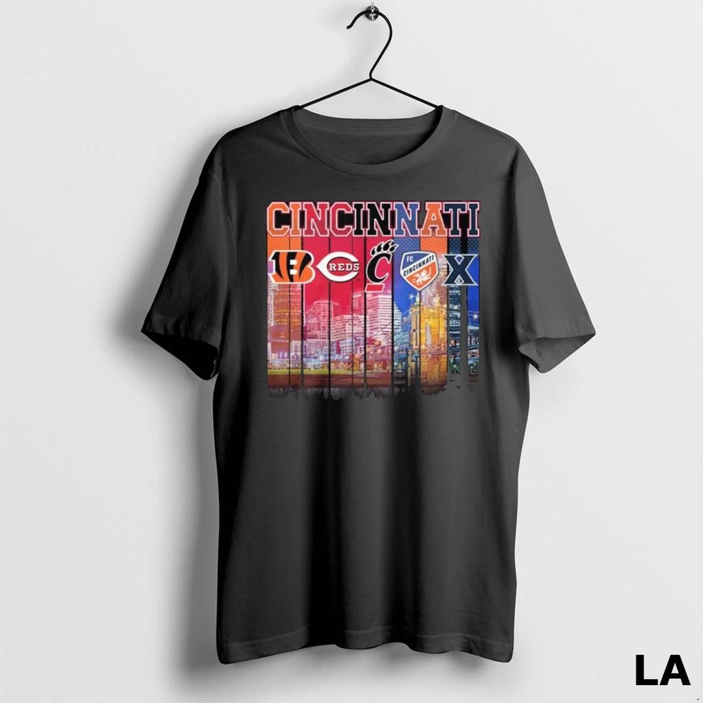 Original Cincinnati City Sports Logo Skyline 2025 Long Sleve