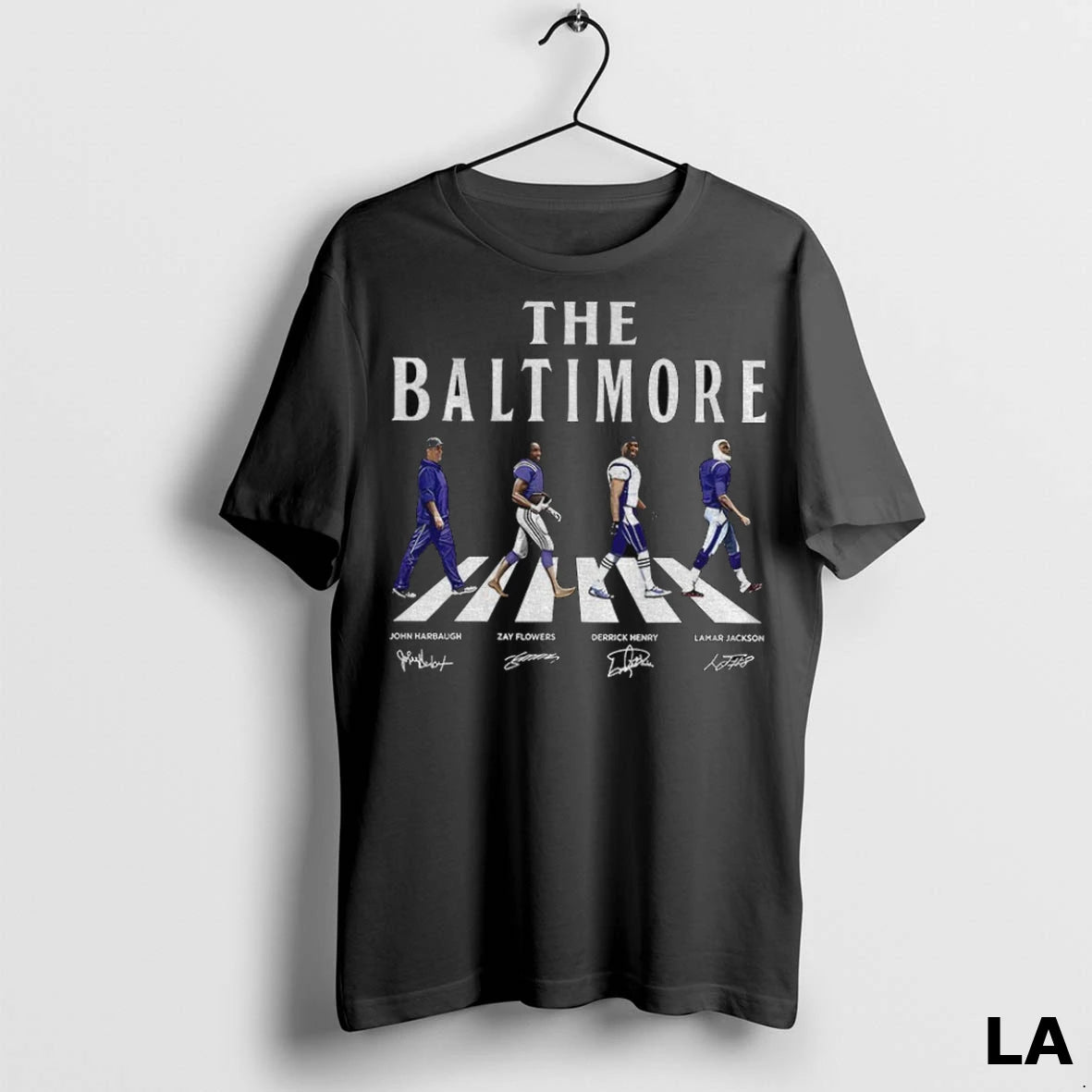 Original Derrick Henry Lamar Jackson Zay Flowers John Harbaugh Baltimore Football Signature