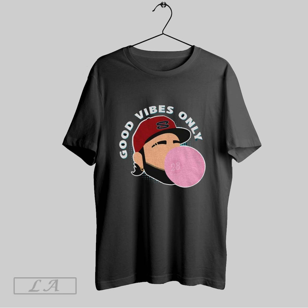 Original Eugenio Suarez Big Head Blowing Bubble Gum Seattle Mariners Mlb Good Vibes Only