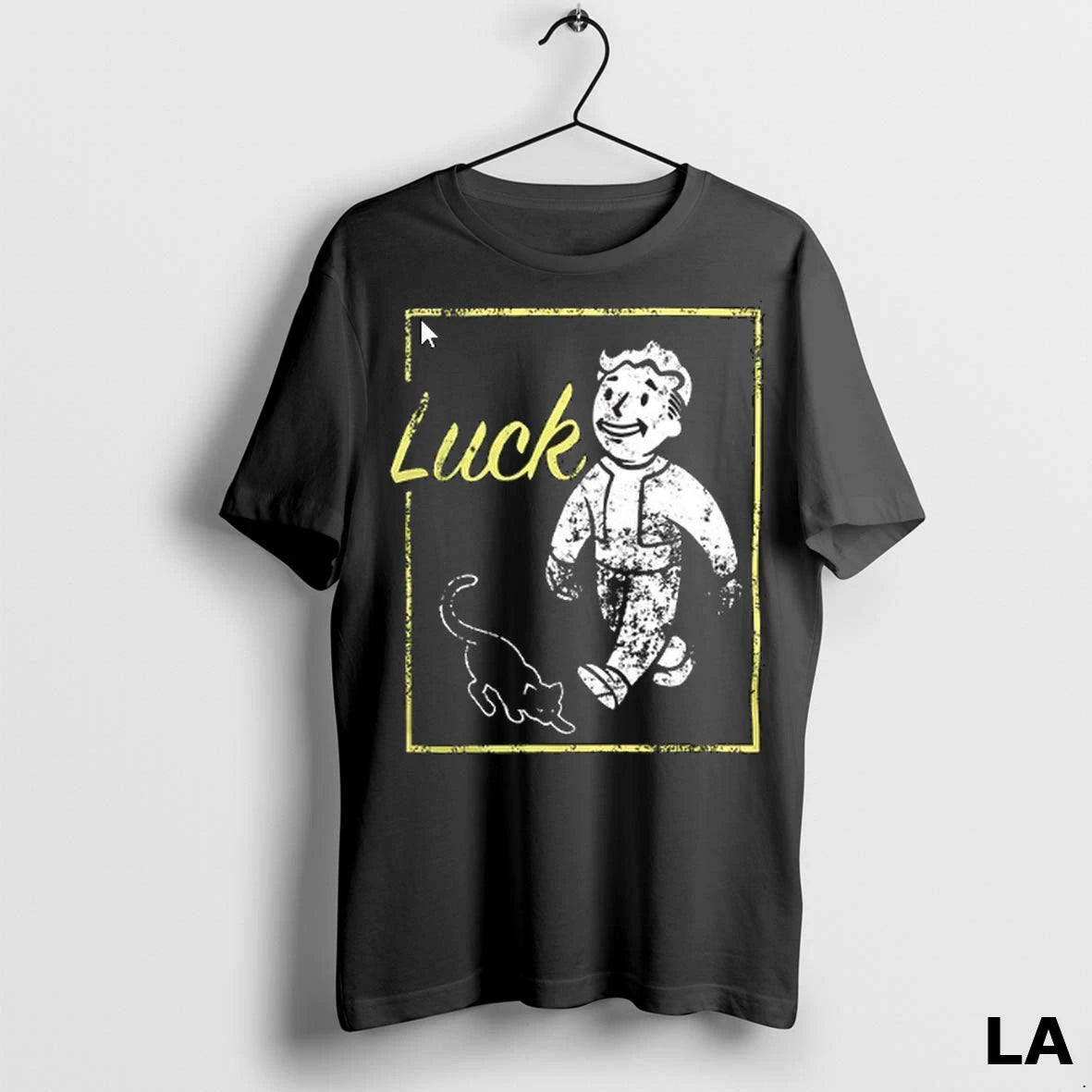 Original Fallout Merchandise Luck Cat V Neck