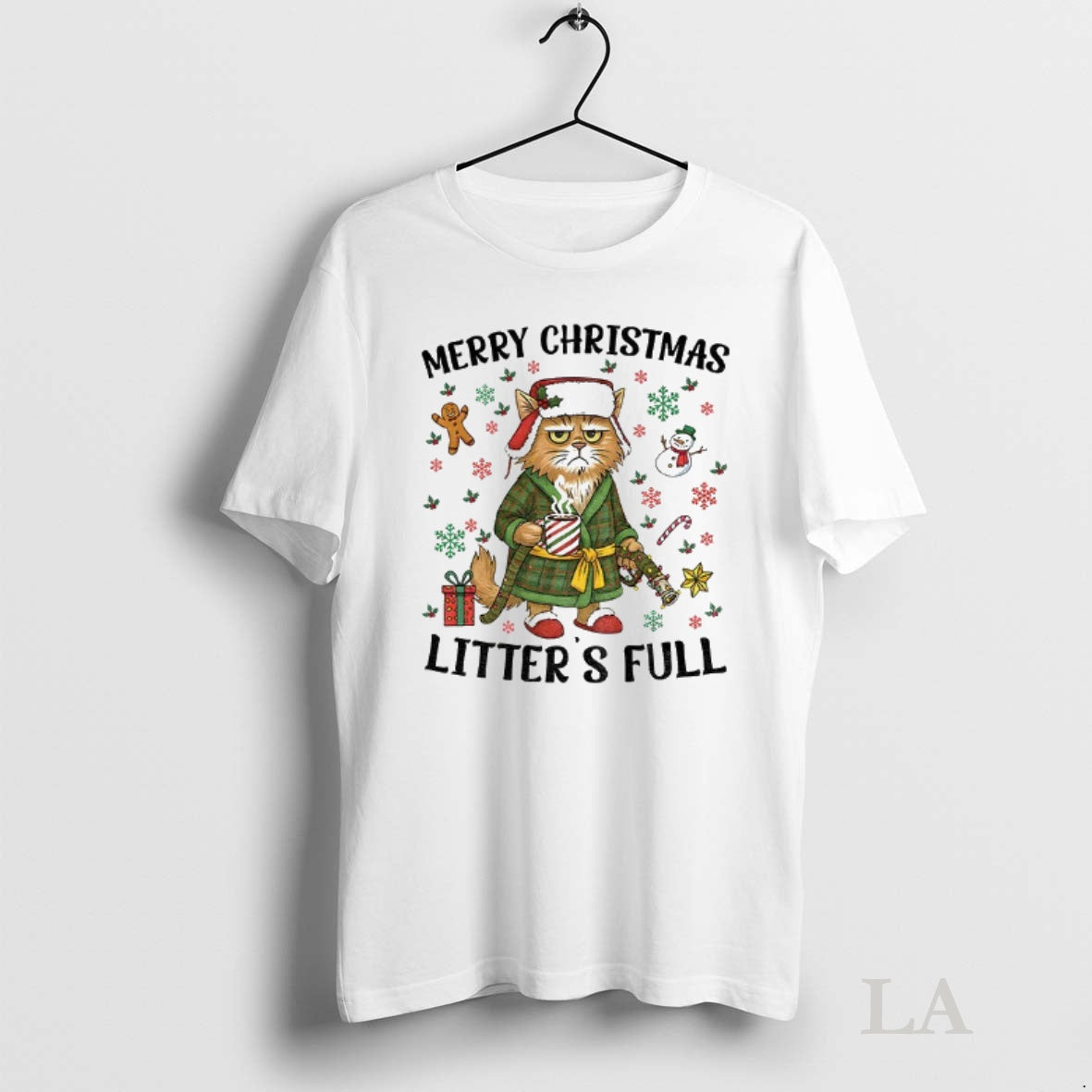 Original Funny Cat Litters Full Merry Christmas 2025