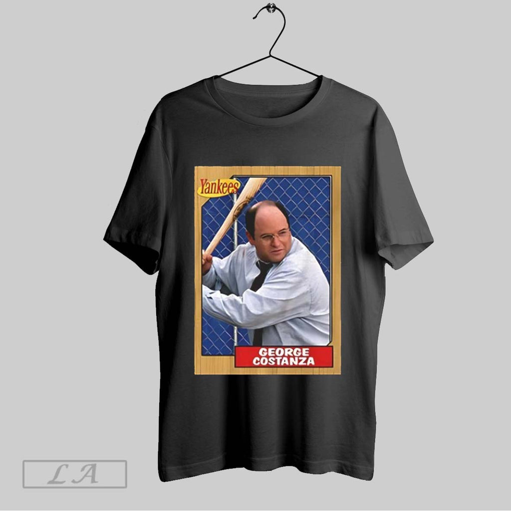 Original George Costanza Yankees Baseball Card V Neck