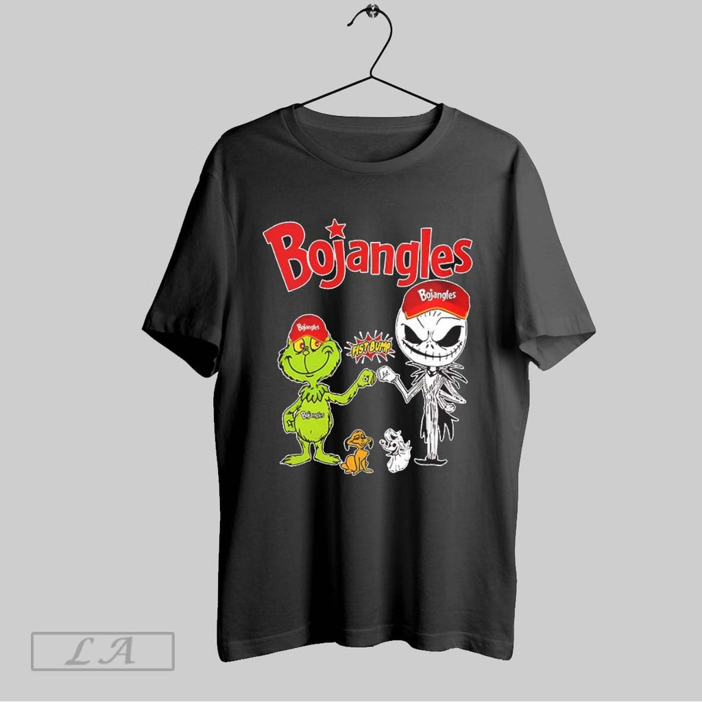 Original Grinch Fist Bump Jack Skellington Bojangles Halloween 2025 V Neck