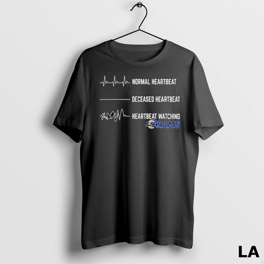 Original Heartbeat Watching Rams Black Men Allbluetees Men
