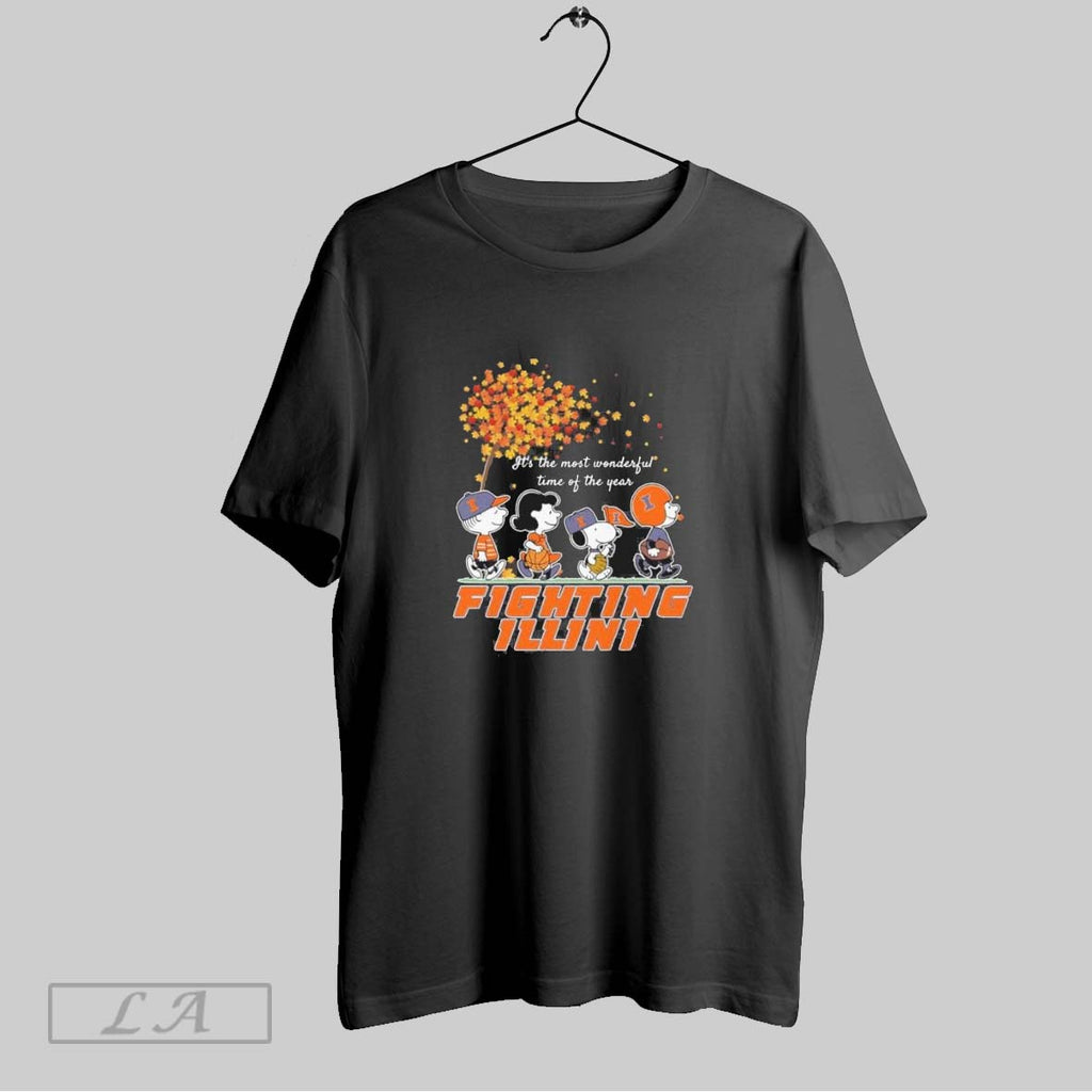 Original Illinois Fighting Illini And The Peanuts Character Its The Most Wonderful Time Of The