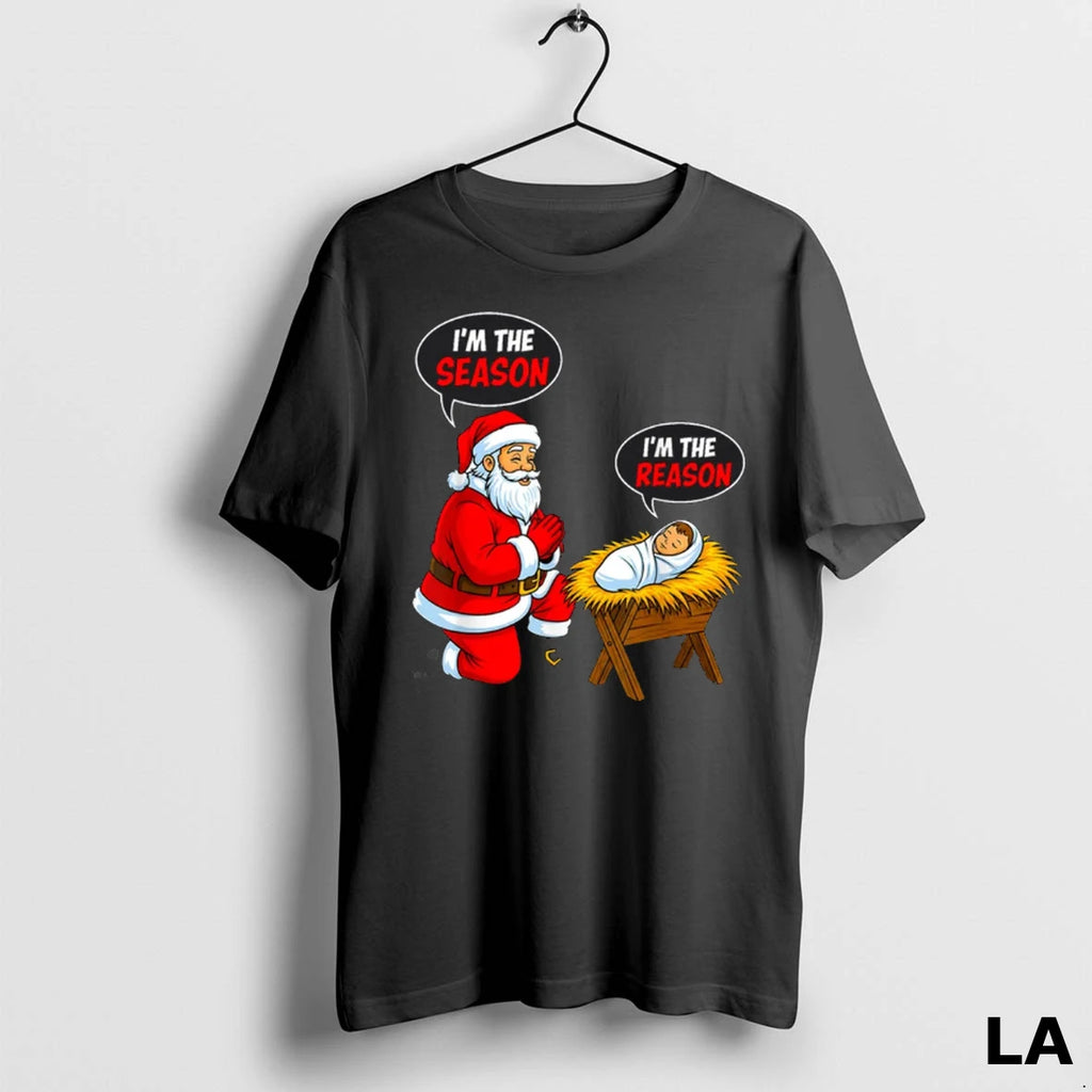 Original Im The Season Santa Im The Reason Jesus Funny Christmas