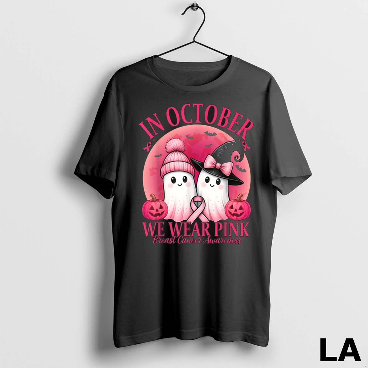 Original In October We Wear Pink Breast Cancer Halloween For Women