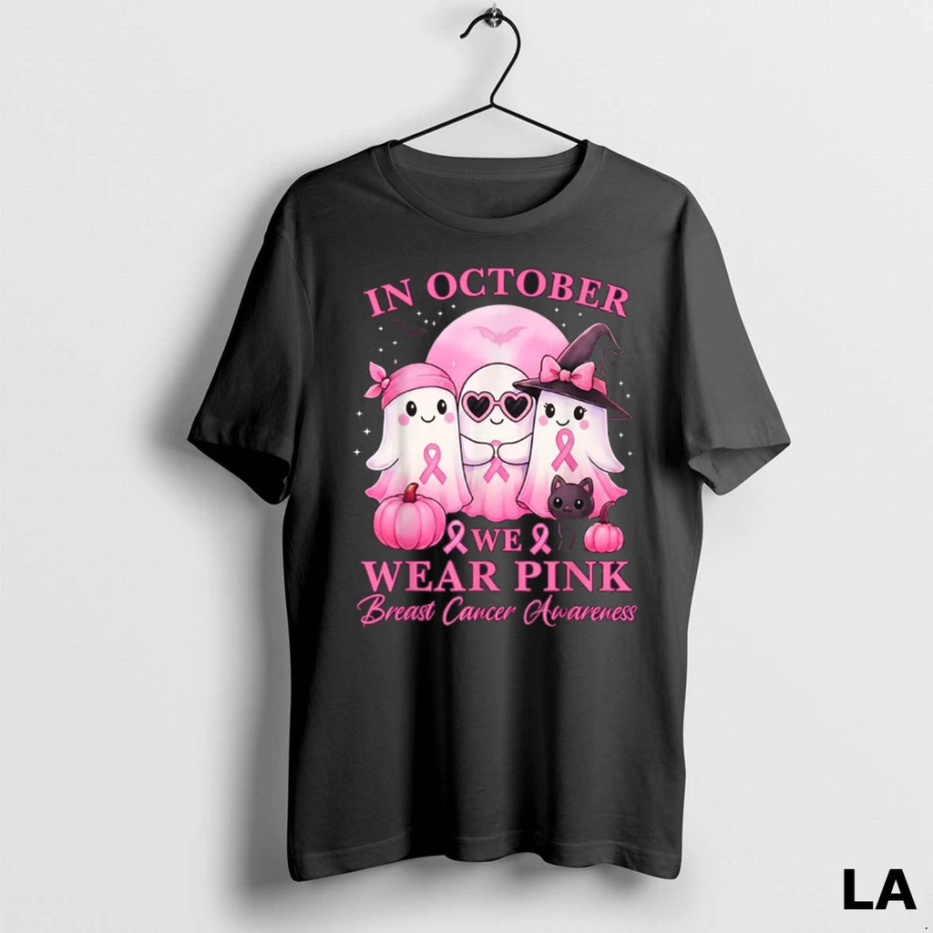Original In October We Wear Pink Ghost Squad Breast Cancer Awareness