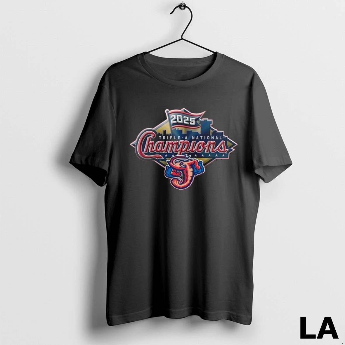 Original Jacksonville Jumbo Shrimp 2025 Triple A Champions T Men