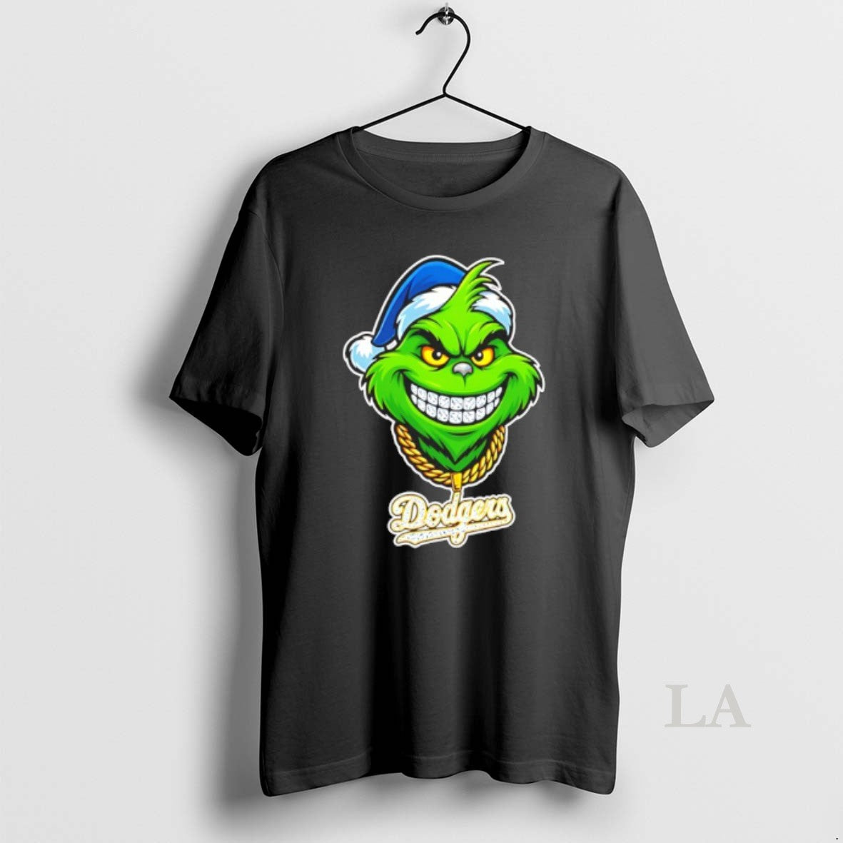 Original La Dodgers The Grinch Diamond Teeth Big Head Christmas 25