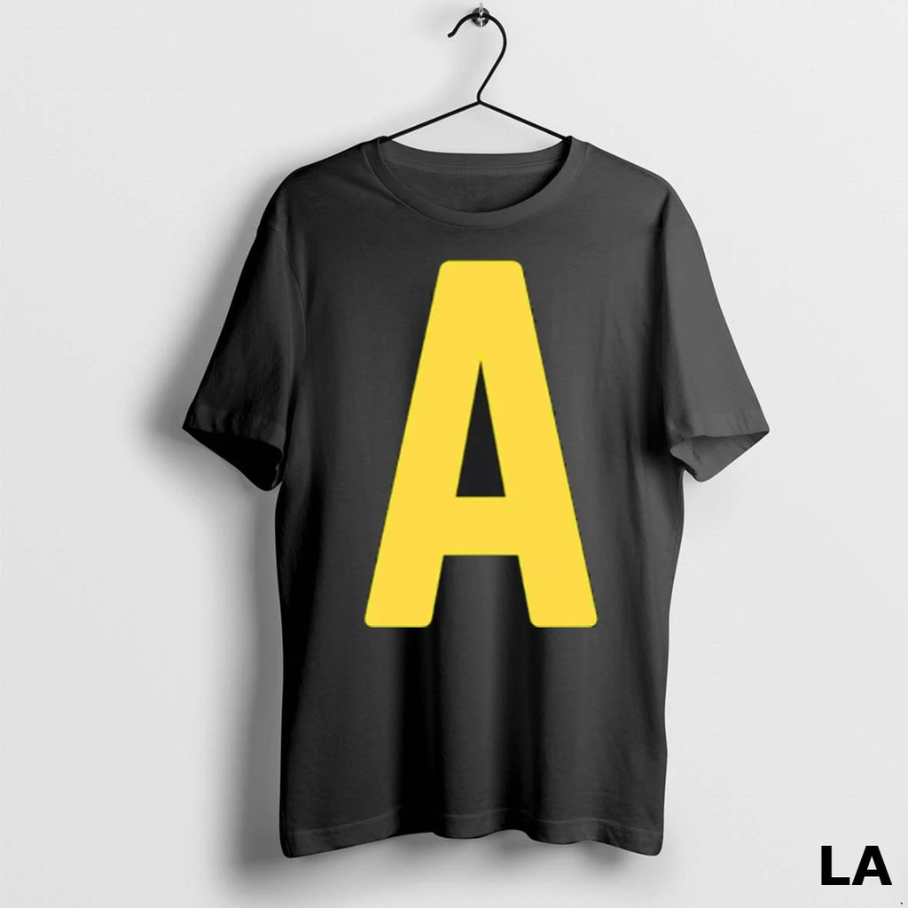 Original Letter A Yellow On Red Halloween Costume Party