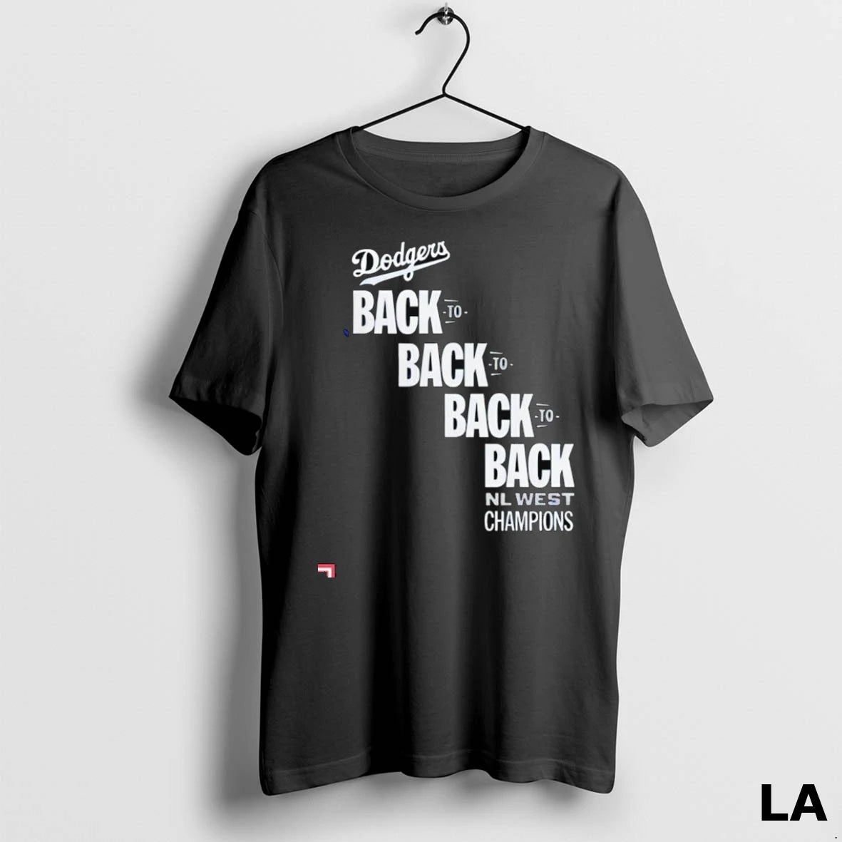Original Los Angeles Dodgers Back To Back To Back To Nl West Champions Logo