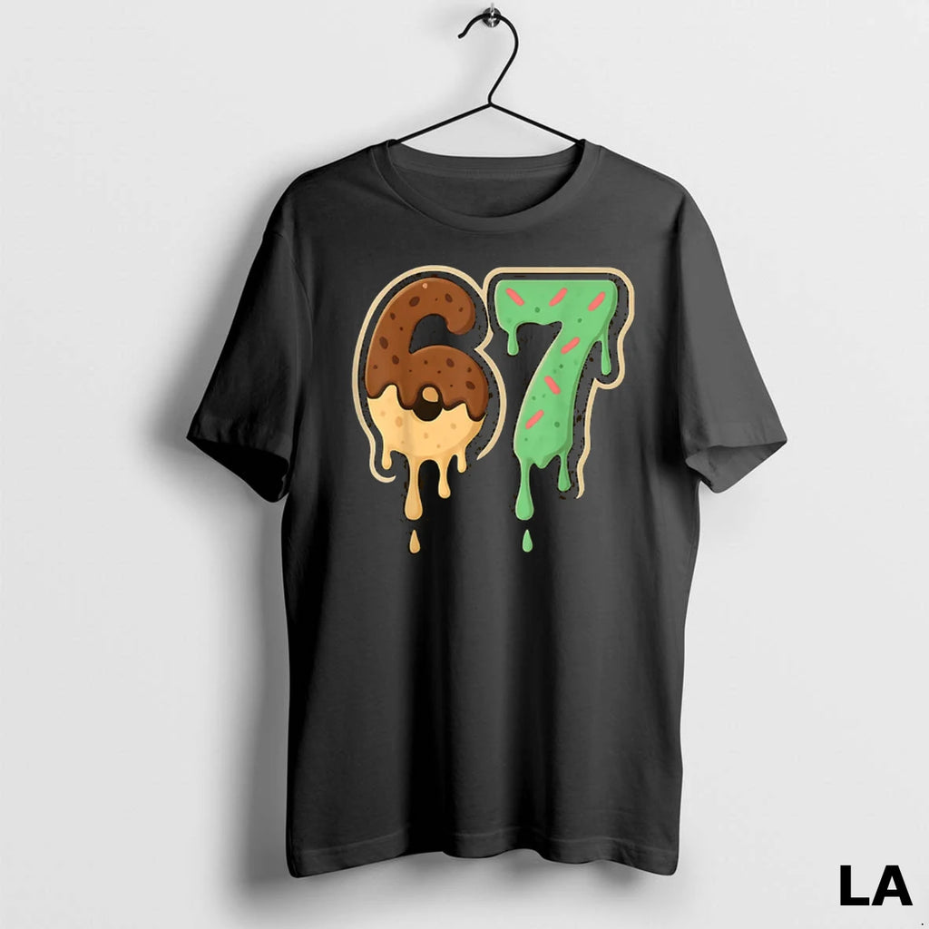Original Melting 67 Dessert Style Ice Cream Drip Number Art