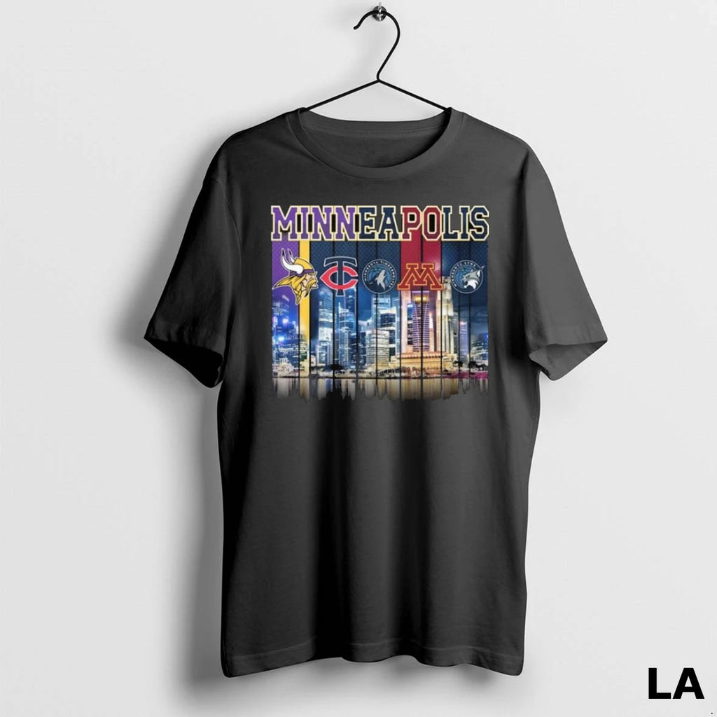 Original Minneapolis City Sports Logo Skyline 2025 Long Sleve