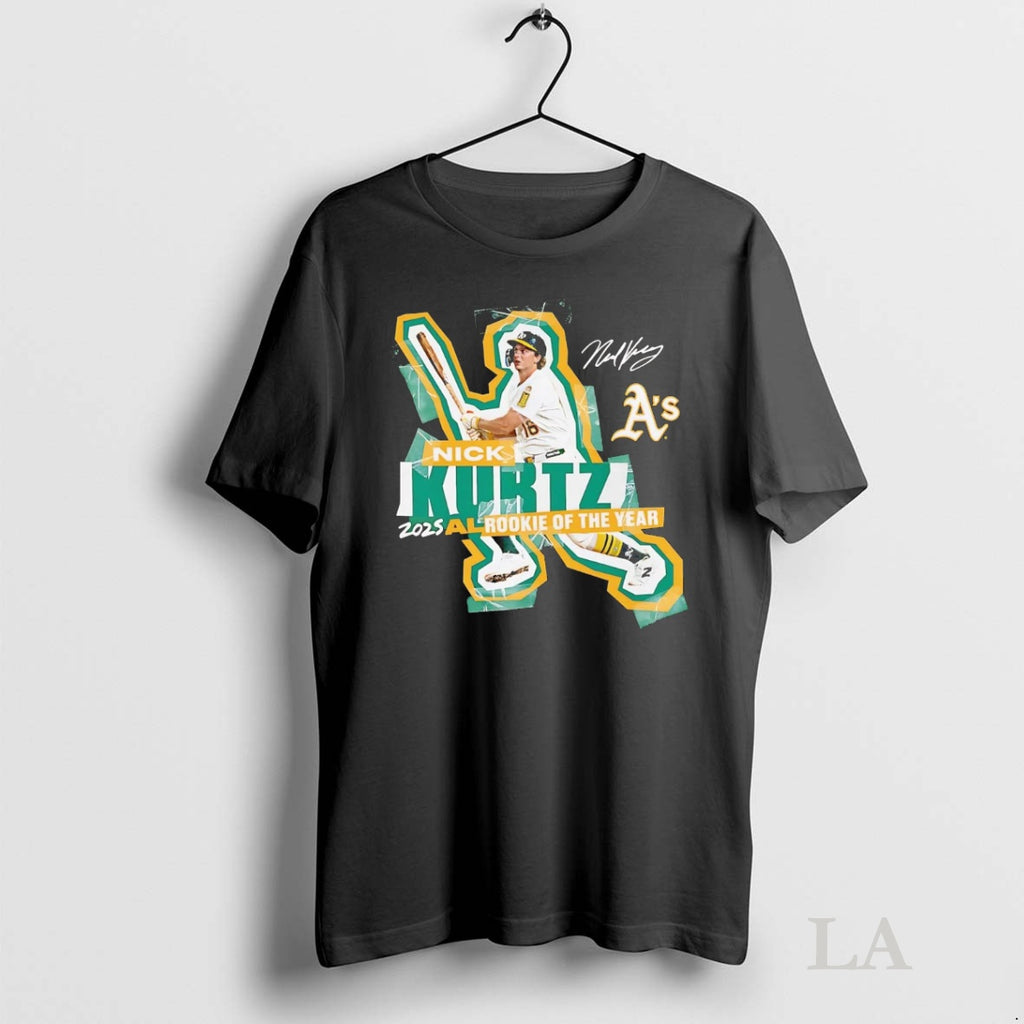 Original Nick Kurtz American League Rookie Of The Year 2025 Oakland Athletics