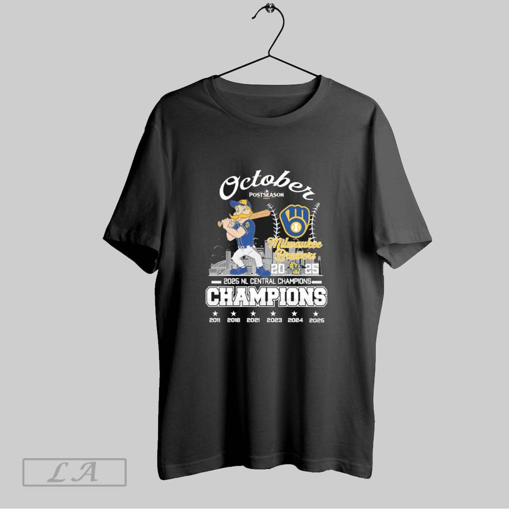 Original October Postseason Milwaukee Brewers Mascot 2025 Nl Central Division Champions