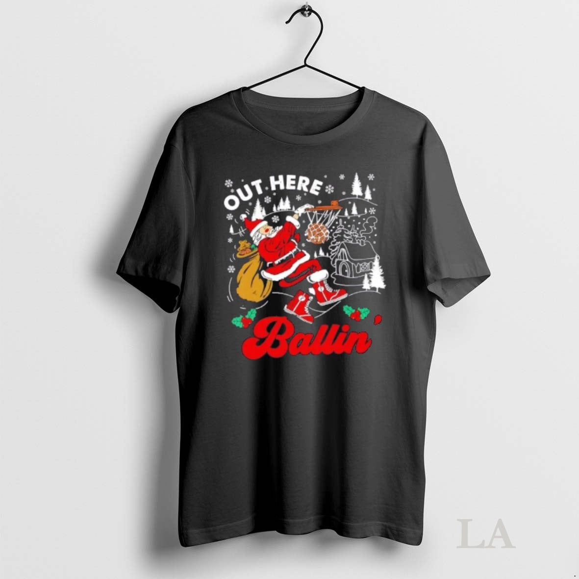 Original Out Here Ballin Santa Christmas
