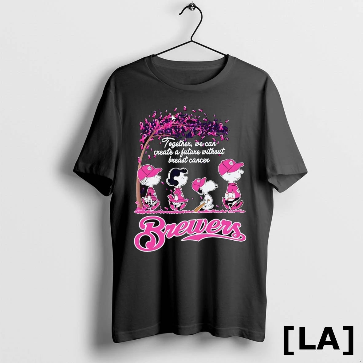 Original Peanuts Milwaukee Brewers Together We Can Create A Future Without Breast Cancer