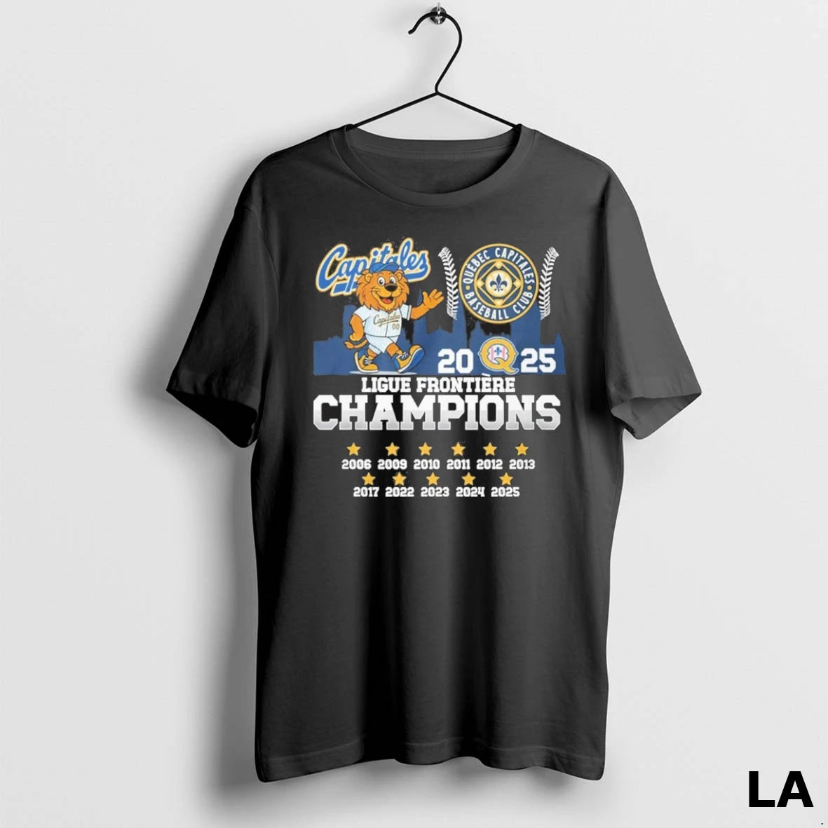 Original Quebec Capitales Baseball 2025 Ligue Frontiere Champions