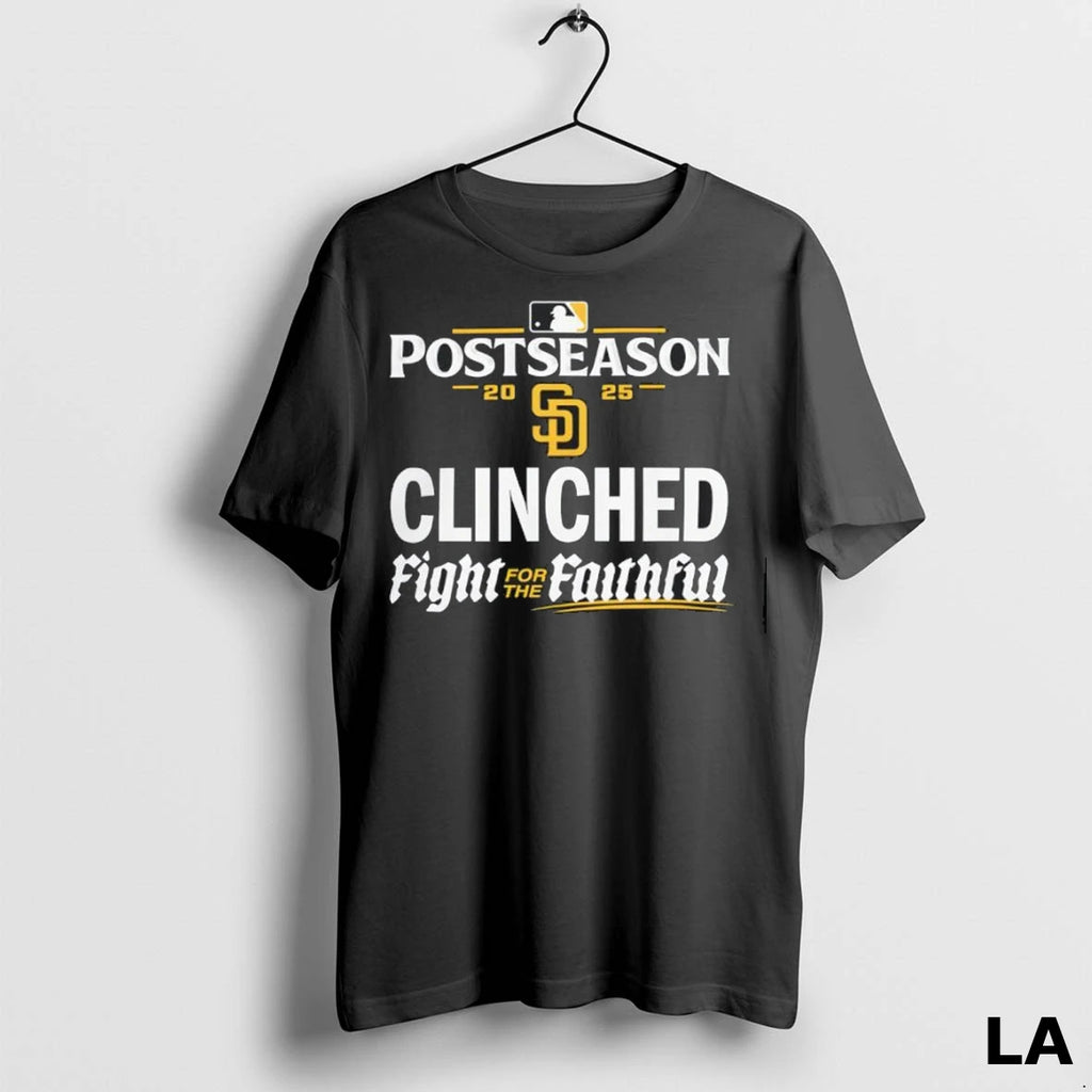 Original San Diego Padres 2025 Mlb Postseason Clinched Fight For The Faithful